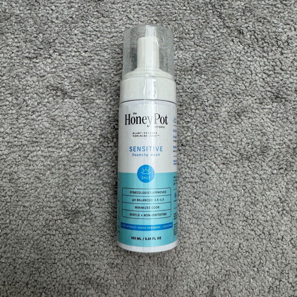 The Honey Pot Sensitive Foaming Wash Womens Plant Derived Feminine Care 5.51oz